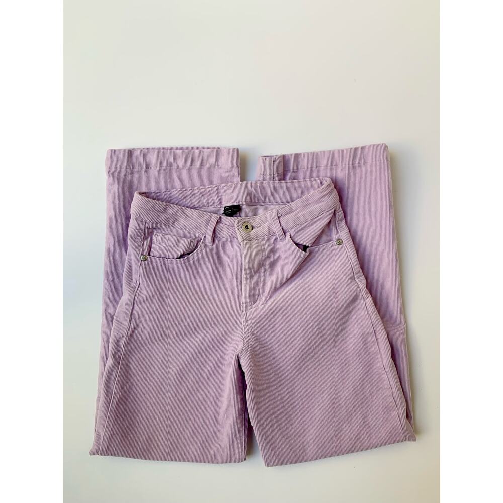 Art Class Pastel Purple Corduroy High Rise Straight Leg Pants Women's XS Girls12
